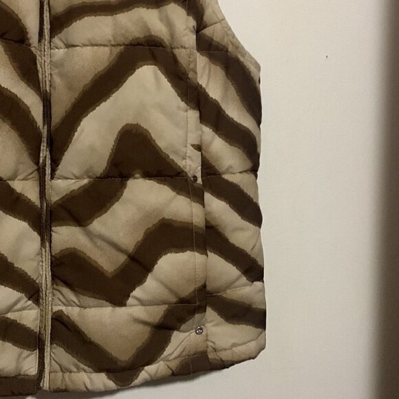 Lauren Ralph Lauren Zebra Print Puffer Vest Size L Y2K - Picture 3 of 6